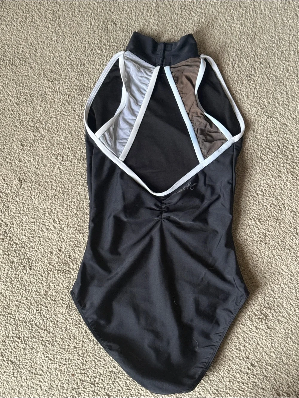 Ballet Rosa Stephanie High Neck Leotard with White Trim!